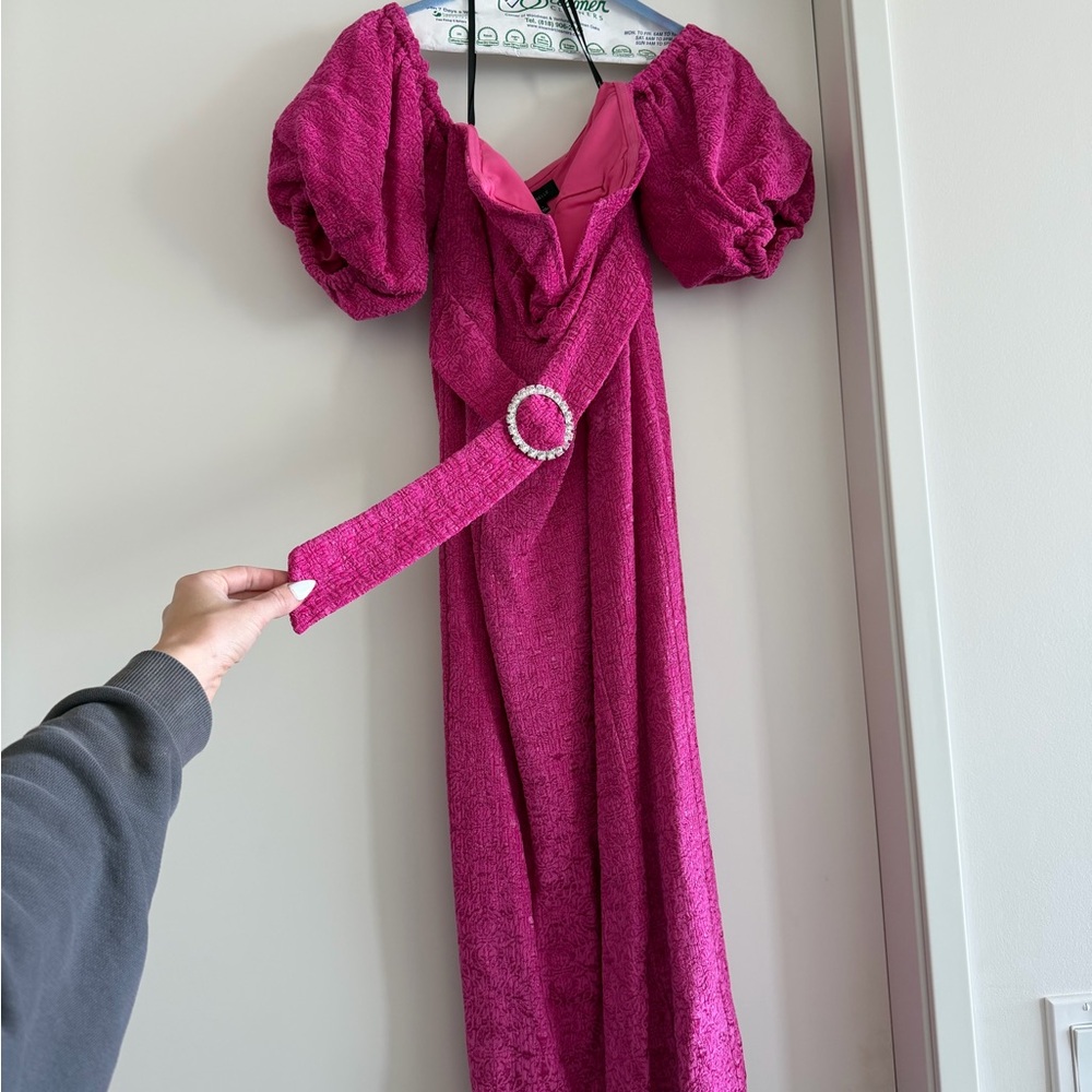 MAJORELLE Fuchsia Long Sleeve Dress